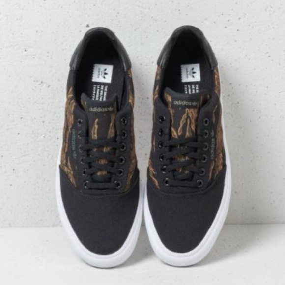 Adidas Mens 3MC Vulc Skateboarding Shoes Sneakers Black Brown Night Cargo - Picture 3 of 13